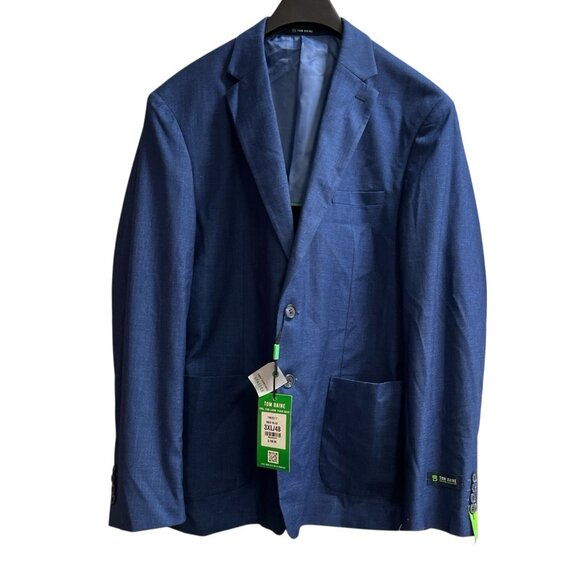 Tom Baine Blazer Mens 3XL 48 Blue Performance Stretch Jacket Wrinkle Free Travel - Picture 1 of 11